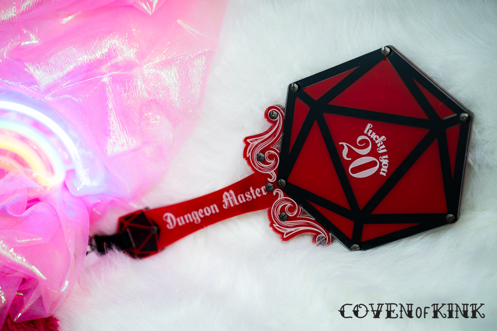 D20 'Dungeon Master' Acrylic Paddle, Round (Large)