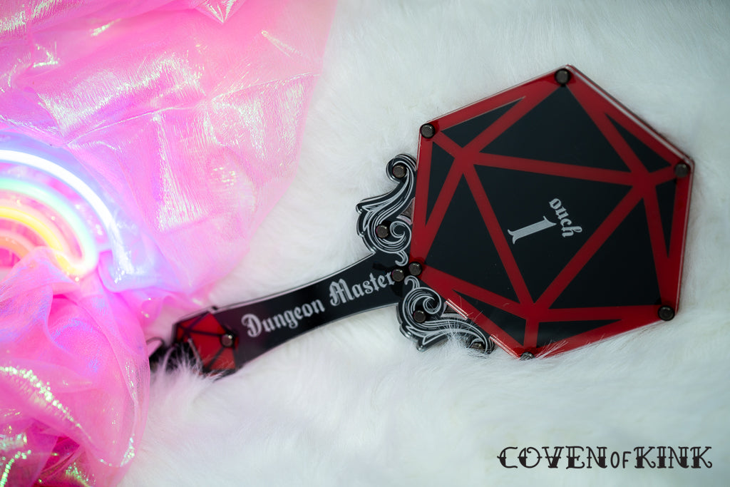 D20 'Dungeon Master' Acrylic Paddle, Round (Large)