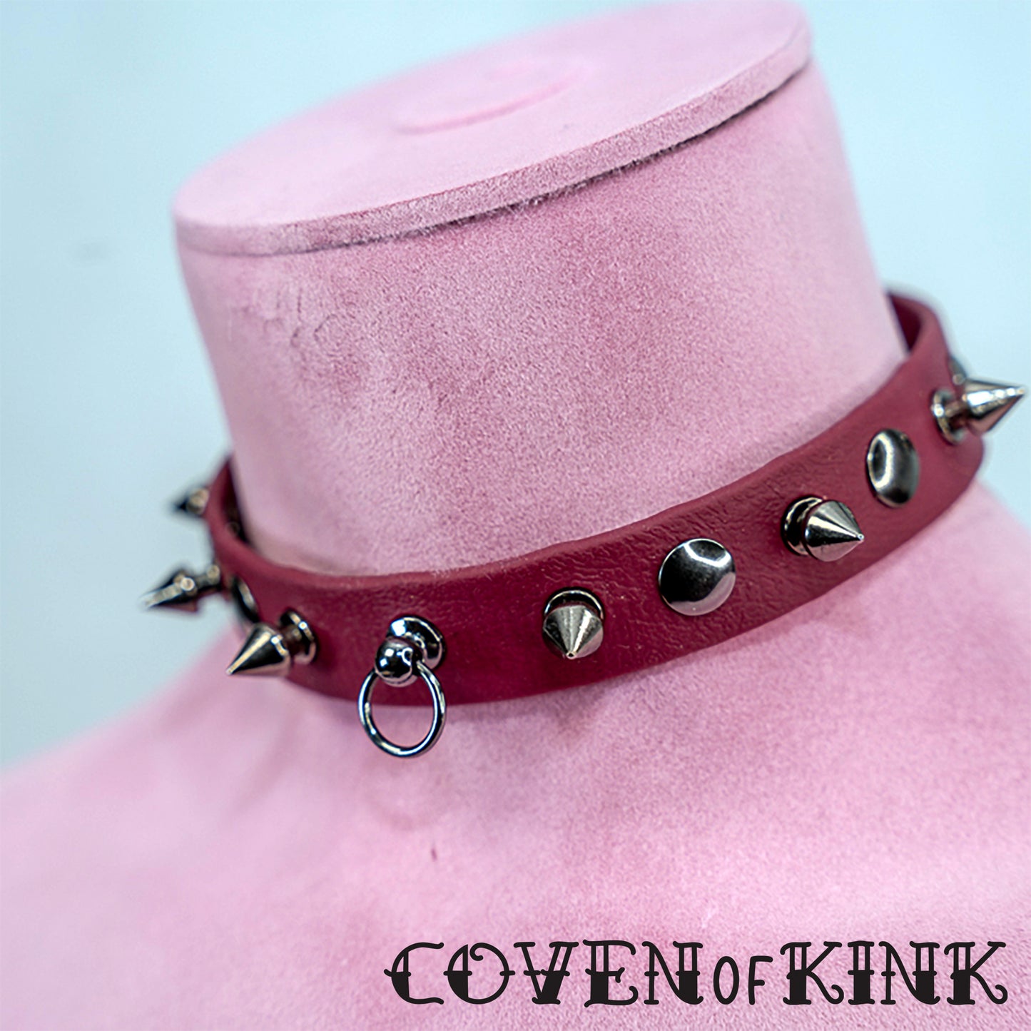 Spiked Kitten Vegan Leather Submissive Collar