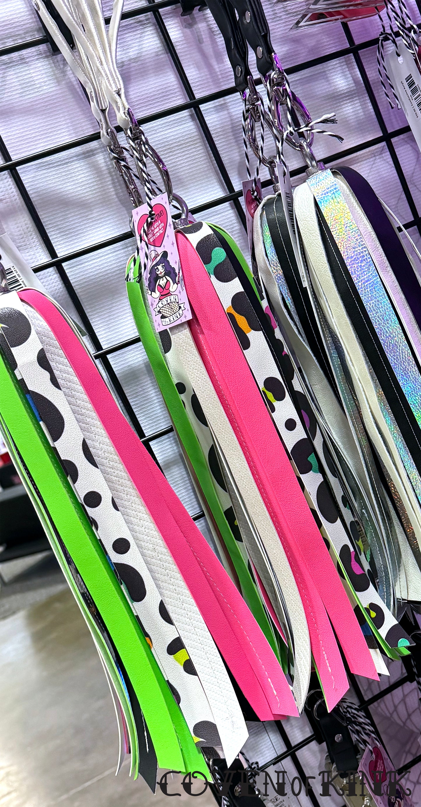 Neon Leopard Vegan Finger Flogger