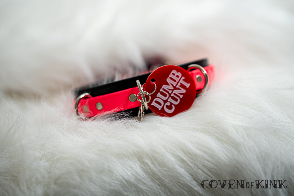 Dumb Cunt Collar Tag