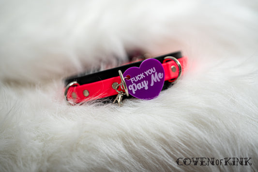 Fuck You Pay Me Collar Tag