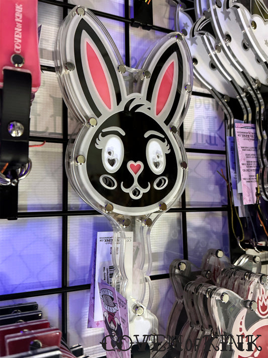 Black Bunny Head Acrylic Paddle