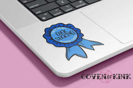 First Place Dick Sucking Ribbon Sticker