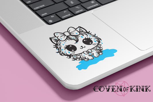 Wet Kitty Illustration Sticker