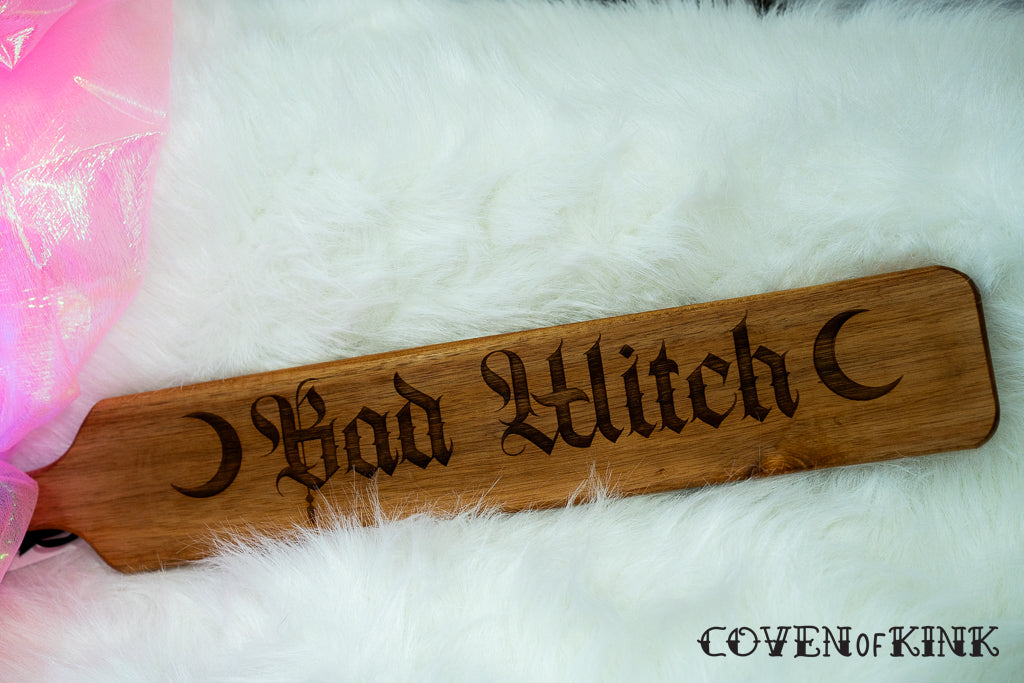 Good Witch Bad Witch Wooden Paddle